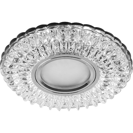Светильник встраиваемый с белой LED подсветкой Feron CD937 потолочный MR16 G5.3 прозрачный - фото