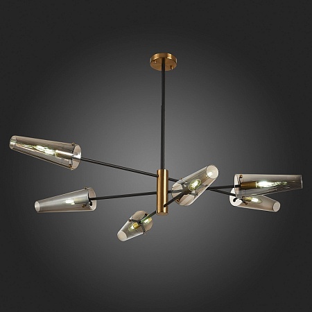 Светильник потолочный ST-Luce Бронза,Черный/Дымчатый E14 6*40W SL1209.302.06 - фото