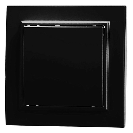 Выключатель 1-клавишный STEKKER, PSW10-9003-03, 250V, 10А, серия Эрна, черный - фото