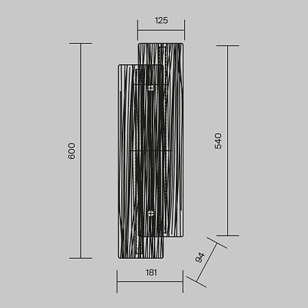 Настенный светильник (бра) Maytoni MOD439WL-L10BSK - фото