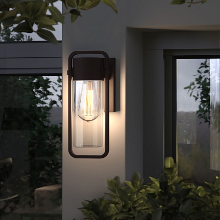 Светильник уличный настенный Lab 35001/D коричневый Elektrostandard - фото