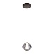 SL6520.403.01 Светильник подвесной ST-Luce черный жемчуг/прозрачно-дымчатый LED 1*5W 4000K HELMI - фото