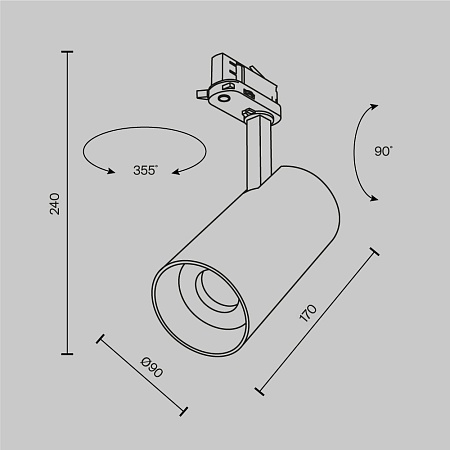 Трековый светильник Technical TR197-3-40WCCT-M-B - фото