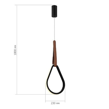Светильник подвесной ST-Luce Черный/Черный, Терракотовый LED 1*12W 4000K SL6131.413.12 - фото