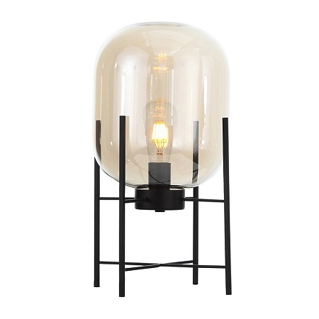 Прикроватная лампа ST-Luce Черный/Коньячный E27 1*40W (из 2-х коробок) SL1050.505.01 - фото