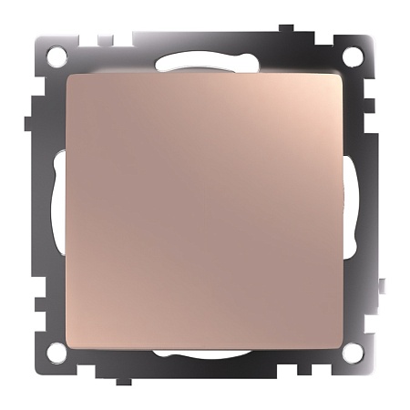 Переключатель перекрестный 1-клавишный (механизм), STEKKER GLS10-7110-02, 250V, 10А, серия Катрин, шампань - фото