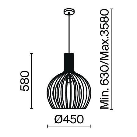 Подвесной светильник Maytoni MOD194PL-01W1 - фото