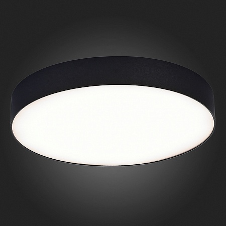 Светильник потолочный Черный LED 1*48W 4000K 4 320Lm Ra>85 120° IP20 D400xH55 185-265V ST606.442.48 - фото