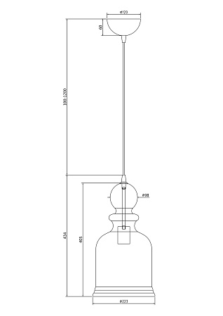 Подвесной светильник Maytoni Tone P035PL-01CH - фото