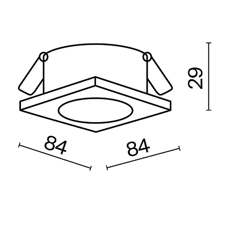Встраиваемый светильник Technical Stark DL083-01-GU10-SQ-B - фото