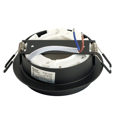 Светильник встраиваемый Feron DL507 потолочный GX53 черный круг - фото