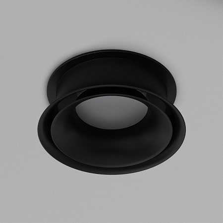 DK2403-BK Встраиваемый светильник влагозащ., IP 44, 10 Вт, GU10, черный, алюминий - фото