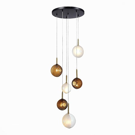 Светильник подвесной ST-Luce Латунь/Черный, Белый G4 6*5W SL1183.543.06 - фото