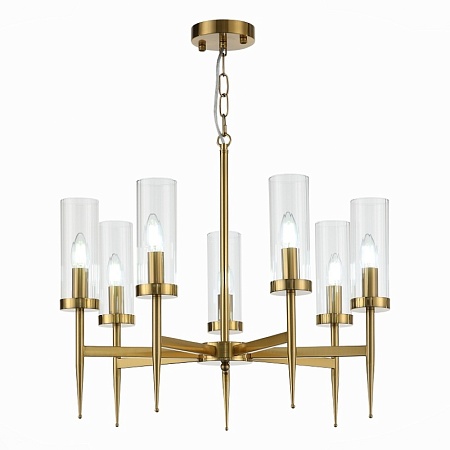 Люстра подвесная ST-Luce Латунь/Латунь, Прозрачный E14 7*60W SL1159.303.07 - фото