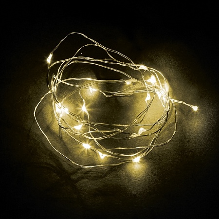 Гирлянда линейная Feron CL576 Роса, статичная, 10м USB 2700K , прозрачный шнур - фото