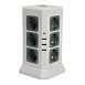 Удлинитель 12-местн с/з, 3x1мм2, 1.5 м,250В,16А, 3520Вт 3USB A + 1C 5V 3,4A, белый, серый серия Comfort HM10-61-01 - фото