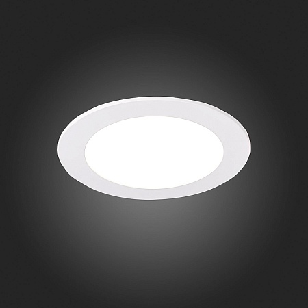 Св-к встр. Белый LED 1*9W 3000K 585Lm Ra80 110° IP20 D145xH8 90-265V ST209.538.09 - фото