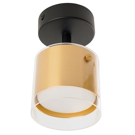 Светильник Feron HL3891 LUMINA настенно-потолочный под лампу GX53, золото, черный - фото