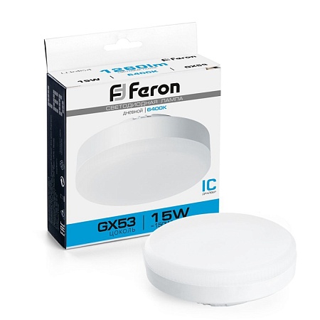 Лампа светодиодная Feron LB-454 GX53 15W 175-265V 6400K - фото