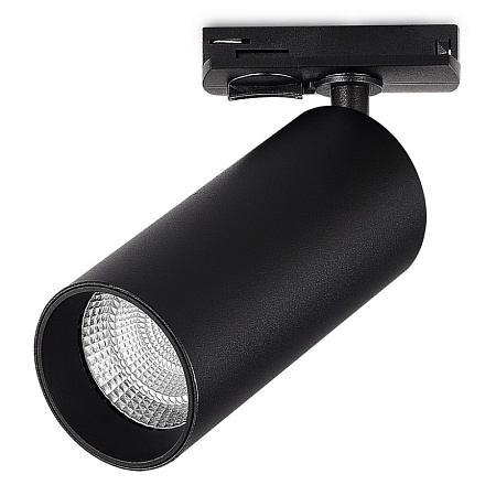 Св-к трек. Черный LED 1*20W 4000K 1 800Lm Ra>90 24 IP20 DxH- 220V ST382.446.20.TRIAC - фото