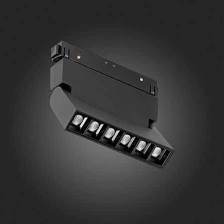 Магнитный трековый светильник Черный LED 1*6W 3000K 532Lm Ra>80 36° IP20 L120xW22xH108 ST364.436.06 - фото