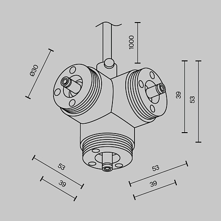 Комплектующие для систем освещения с токоведущими элементами Technical CA016TC-P-B - фото