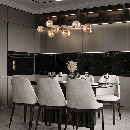 Подвесной светильник Eurosvet 70113/8 янтарный Smart - фото