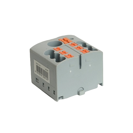 LD580 PTFIX 6-06/25 Зажим блочный PT распред. на 6 точ,сеч 2,5 мм2,690V,41А, интегр.1 точка,серый - фото