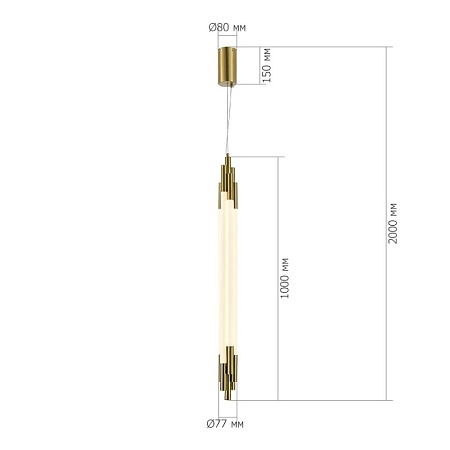 SL6237.303.38 Светильник подвесной ST-Luce латунь/белый LED 1*38W 4000K DALLAMOS - фото