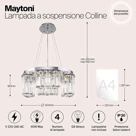 Подвесной светильник Maytoni MOD083PL-04CH - фото