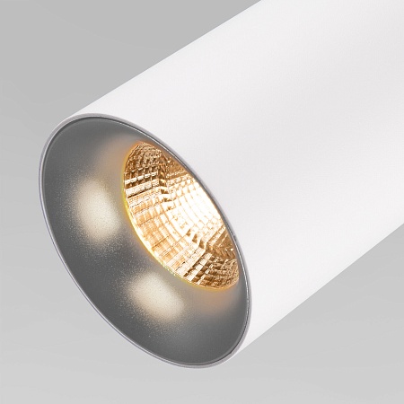 Подвесной светодиодный светильник DLS021 9+4W 4200К белый матовый/серебро Elektrostandard - фото