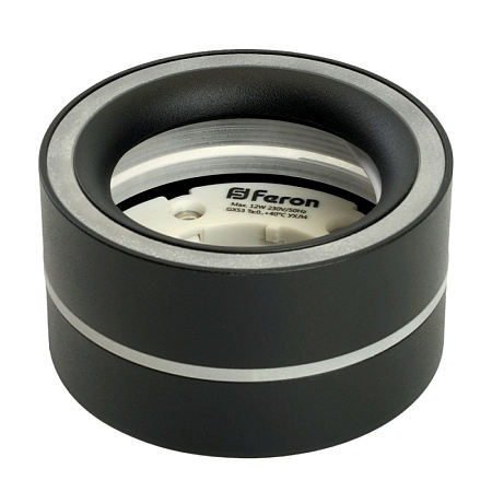 Светильник потолочный Feron HL455 12W, 230V, GX53, черный - фото