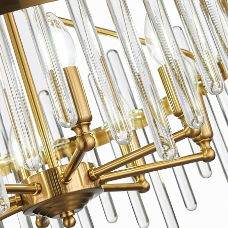 Светильник подвесной ST-Luce Латунь/Латунь, Прозрачный E14 8*40W SL1167.303.08 - фото
