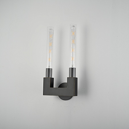 Бра Canelle Wall Lamp Double Sconces Black Imperiumloft 147874-22 - фото