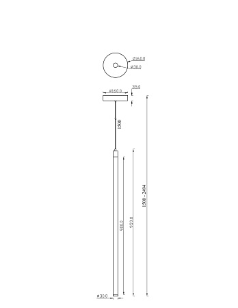 Подвесной светильник Technical P021PL-L20W3K - фото