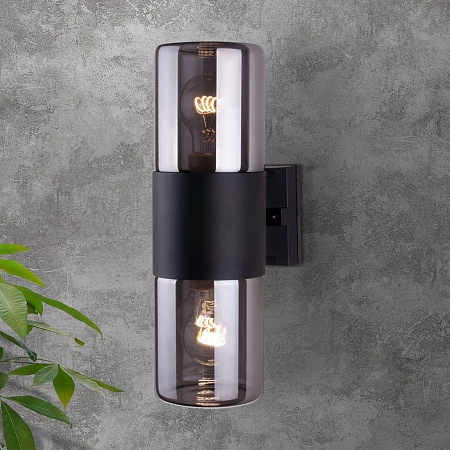 Уличный настенный светильник Roil чёрный IP54 35125/D Elektrostandard - фото