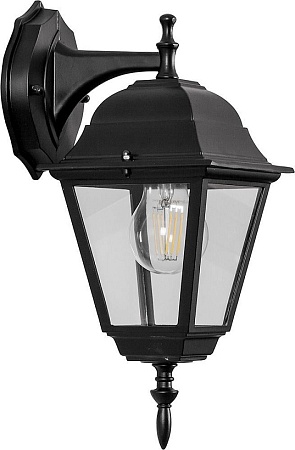 Светильник садово-парковый Feron 4203/PL4203 четырехгранный на столб 100W E27 230V, черный - фото