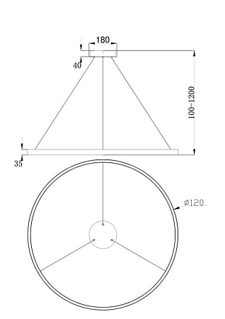 Подвесной светильник Maytoni Rim MOD058PL-L65W4K - фото