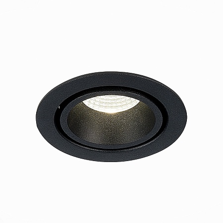 Св-к встр. Черный LED 1*10W 3000K 750Lm Ra>90 38° IP20 D102xH85 170-240V ST705.438.10 - фото