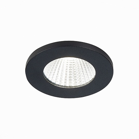 Св-к встр. Черный LED 1*10W 3000K 900Lm Ra>90 38° IP20 D80xH60 170-240V ST704.438.10 - фото