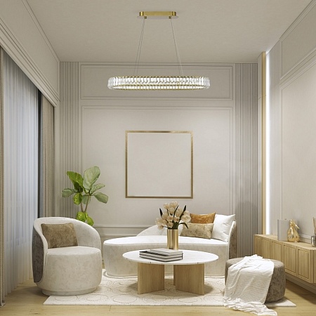 Светильник подвесной ST-Luce Латунь/Прозрачный LED 1*60W 4000K SL1622.323.01 - фото