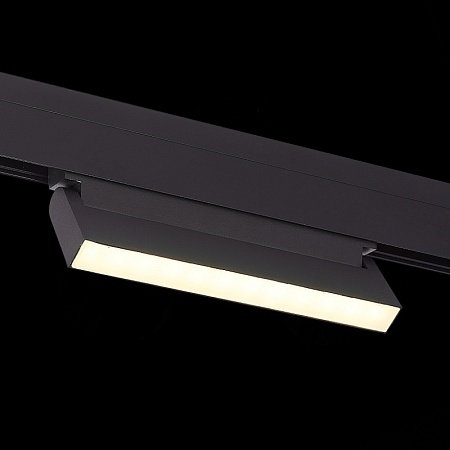 Магнитный трековый светильник Черный LED 1*12W 3000K 720Lm Ra>90 120 IP20 L219xW22xH108 ST363.436.12 - фото
