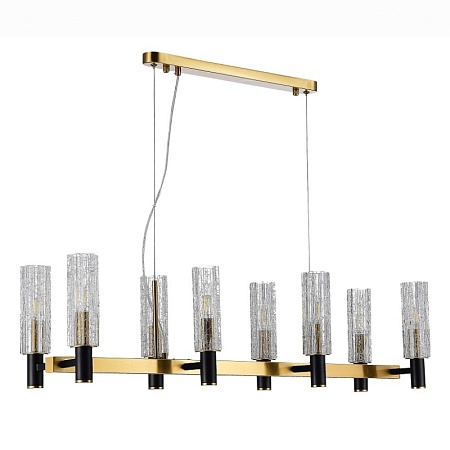 Люстра подвесная ST-Luce Латунь/Кракелированное стекло E14 8*40W SL1238.303.08 - фото