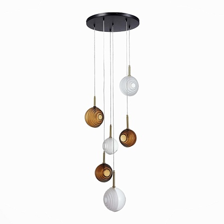 Светильник подвесной ST-Luce Латунь/Черный, Белый G4 6*5W SL1183.543.06 - фото