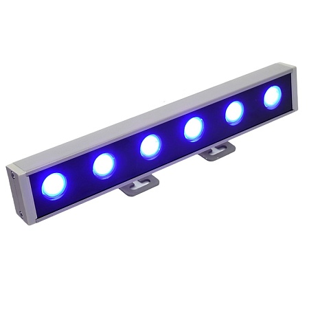 LL-893 Светодиодный линейный прожектор для подсветки стен, синий, 250*40*25mm, 6W DC24V, IP65 - фото