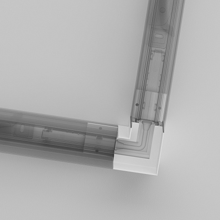 Коннектор угловой Gravity накладной белый - фото