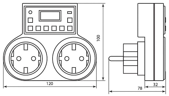 Розетка с таймером Feron TM25 недельная электронная мощность 3500W/16A - фото