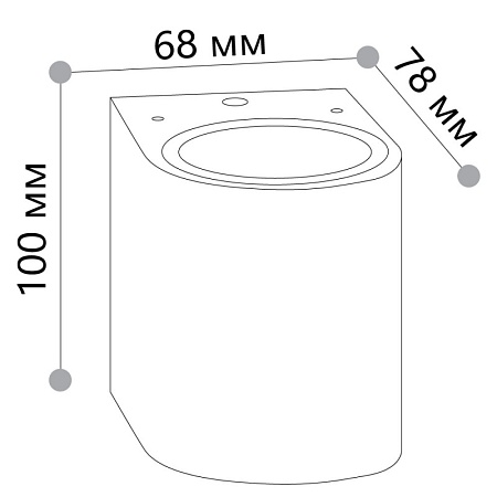 Светильник садово-парковый Feron DH014,на стену, GU10 230V, серый - фото