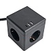 HM10-41-01 Удлинитель 3-местный с/з, 3x1мм2, 1.5м, 250В, 16А, 2USB+1С, 5V 3,1А, серия Comfort, черный - фото