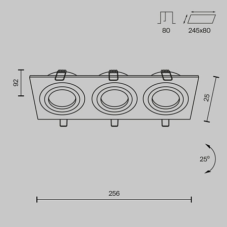 Встраиваемый светильник Technical Atom DL024-2-03W - фото
